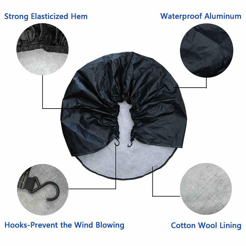4PCs Car Tire Covers Outdoor RV Truck Camper Trailer Sunscreen Vehicle Wheel Protector Universal Tyre Storage Bag 27-29 inch