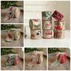 Xmas Gift Wrap Ribbon Tree Printed Bouquet Ribbon Hand Knitting Gift Box Packing Strap  Party Decor