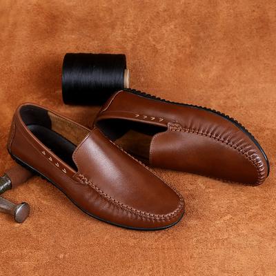 Luksusowa Marka Prawdziwa Skóra Męskie Buty Codzienne Oddychające Loafersy Biurowe Wysokiej Jakości Wsuwane Buty do Jazdy Ręcznie robione Męskie Mokasyny