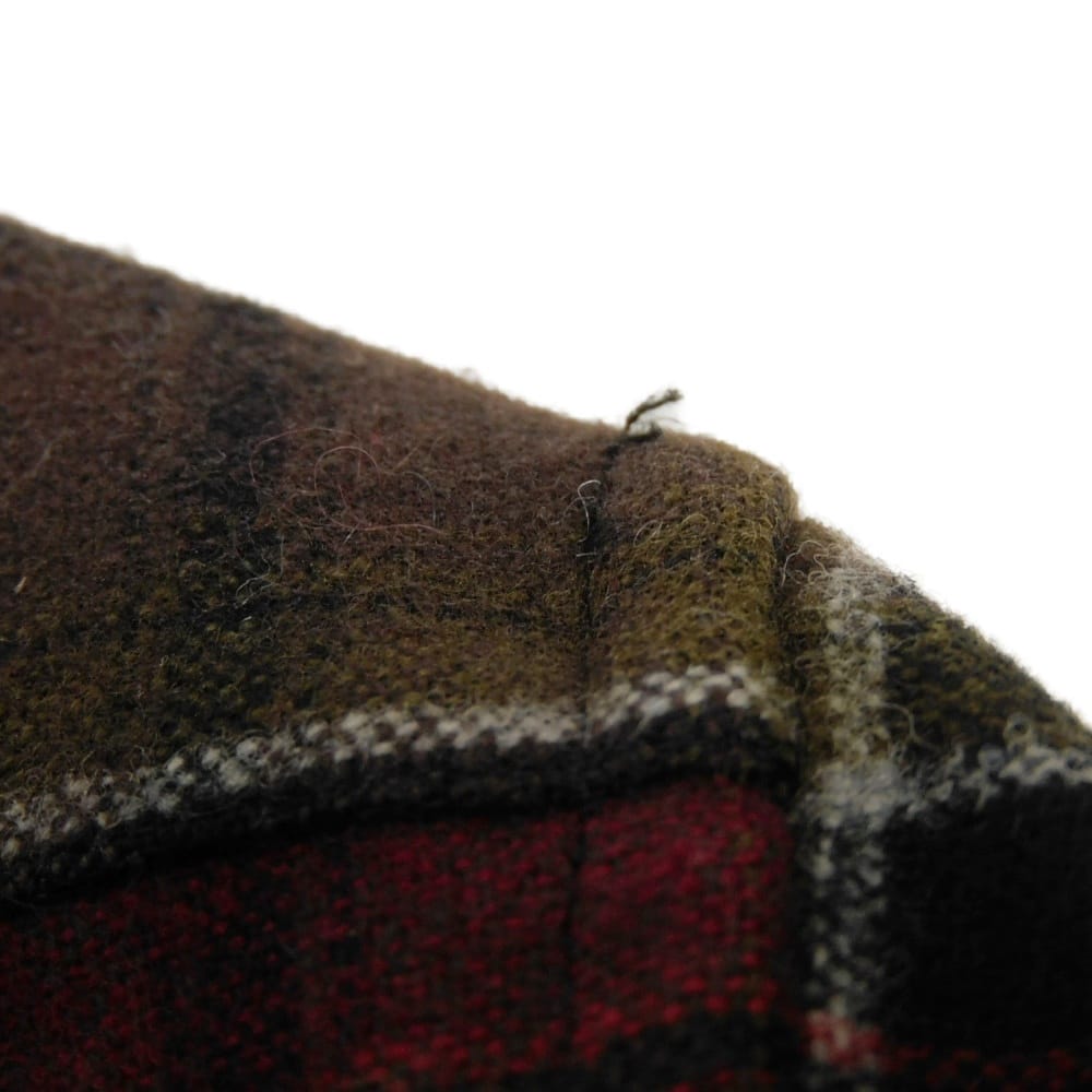 Used Eddie Evans Check Shirt 9921 326821 Y788B 7832 M Brown Khaki Tight 13AW Eddie Smarin Wool Red Men's from Japan