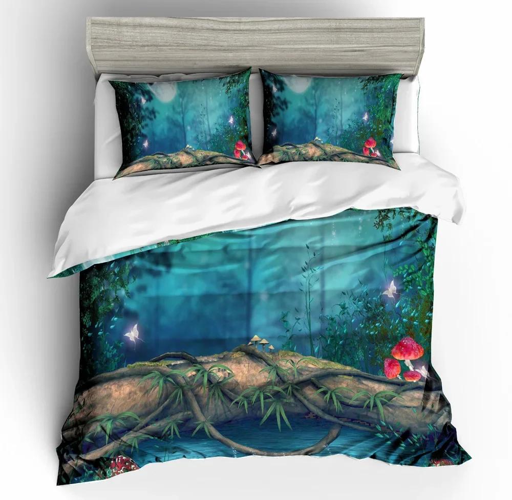 Comforter Pink Peach Blossom Microfiber Fabric Winter Spring Summer View Flower Pattern 2-3 Piece 3D