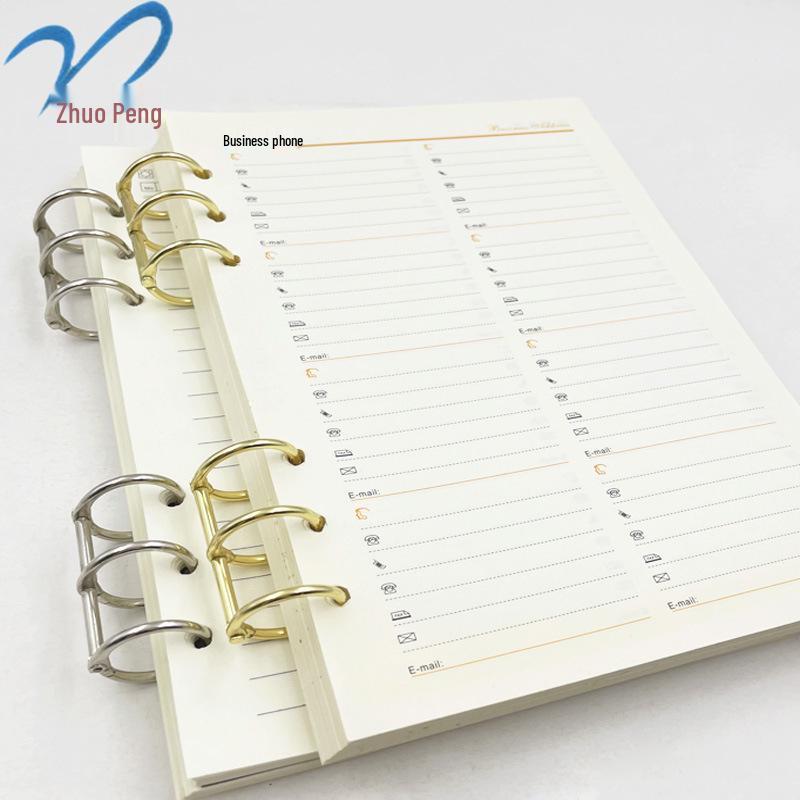 3-Ring Loose-Leaf Binder with 3-Hole Openings
