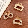 Gold Mini Claw Clip Metal Barrette Fashion Small Hair Clip  Girls