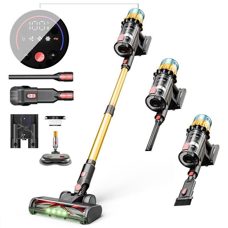 Cross-border 650W Brushless 40KPa Wet & Dry Anti-Tangle Handheld Vacuum with Green Light Dust Display