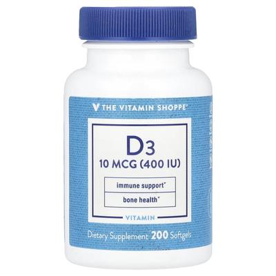 Vitamin D3, 10Mcg (400Iu), 200 Softgels