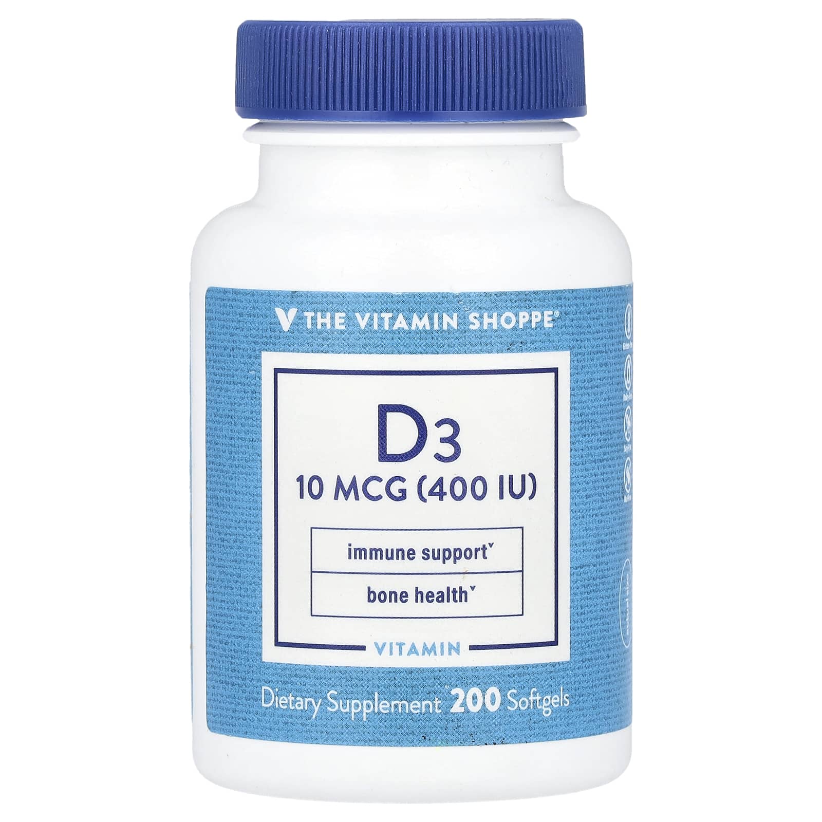 

Vitamin D3, 10Mcg (400Iu), 200 Softgels