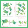 10PCS.Cute Sea Turtle PVC Waterproof Wall Decals, Suitable for Bathroom, Home, Office & Kindergarten, Easy To Apply & Remove