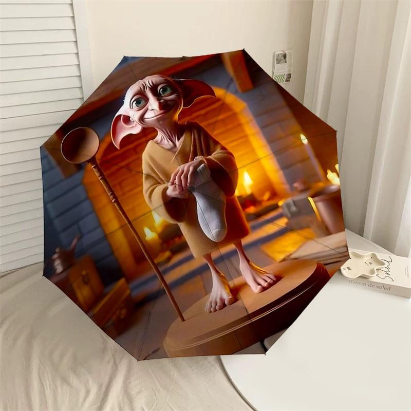 

1PC Warner Dobby Wizarding World Umbrella-8-Rib Reinforced, Automatic Open, Lightweight & Durable-A32