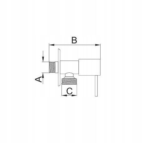 Angle Valve With Ceramic Head 1/2 X 3/8 Pin