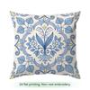 1pcs Moroccan Blue Tile Design Cushions Pillowcase Polyester Cushion Cover Throw Pillow Pillowcover Home Car Sofa Decor