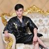 Ethnic Chinese Style Men's Clothing Men's Dalong Bathrobe Bathrobe Dragon Robe Tang Suit Pajamas Nightgown Home Service Embroidered Dalong