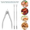 3Pcs Durable Seafood Utensil Hard Texture Crab Pick Food Grade Crab Fork Catering Use