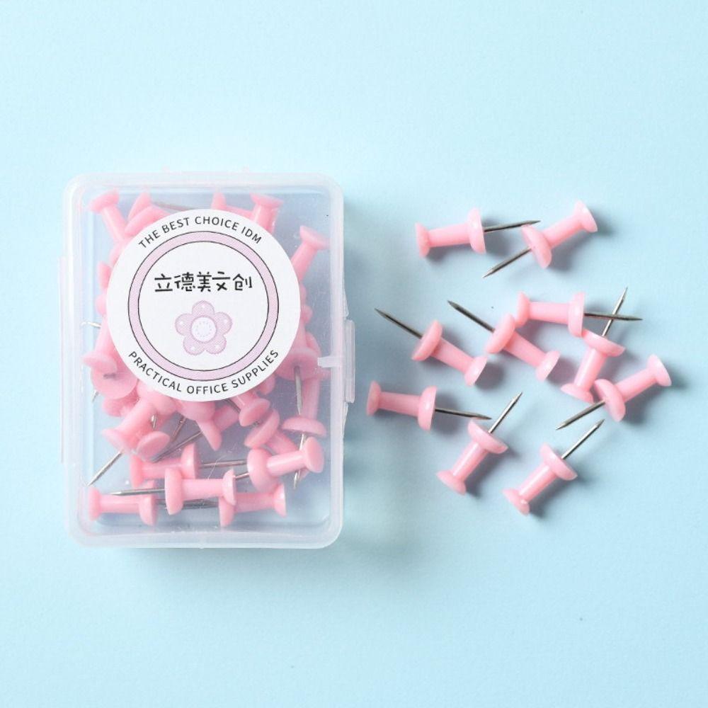 Fixing Pin Board Push Pin Macaron Color Thumb Tacks Boxed Pushpin Thumbtac  Stationery