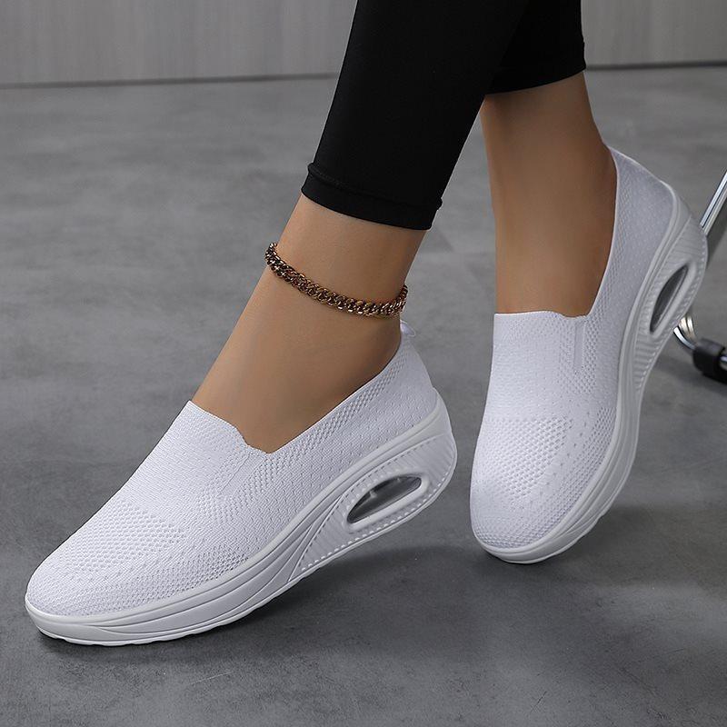 Summer Shoes Children's Thick Soled Oversized Fly Woven Casual Shoes Lazy Women's Shoes