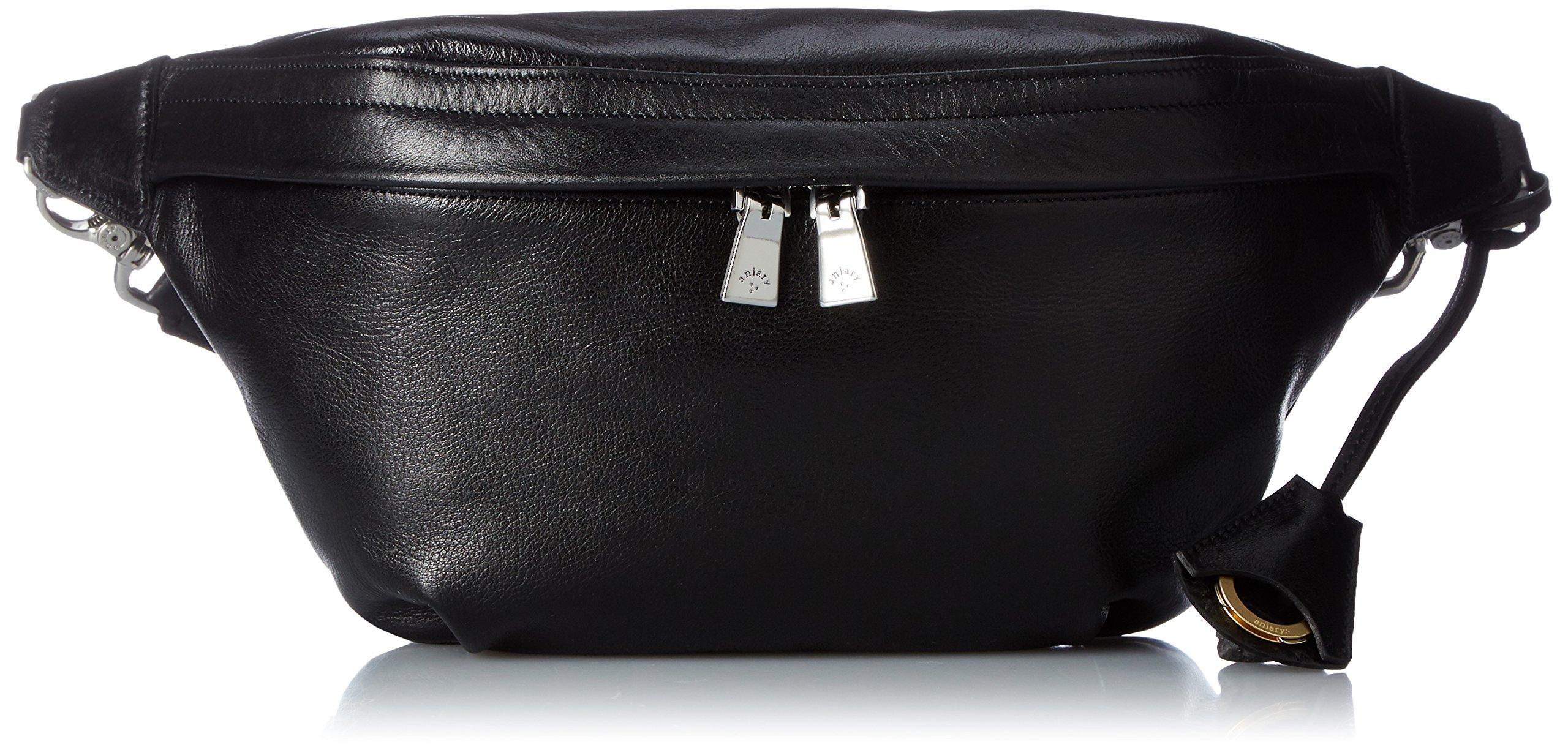 

Shoulder bag antique leather black [Aniari] 01-07003 чорний