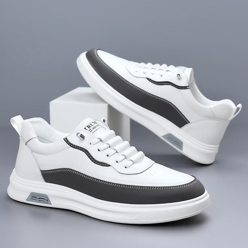 New Summer Men's Breathable Work Shoes Trendy Casual Sports White Slip On Shoes Versatile Board Shoes For Motorcycle Riders