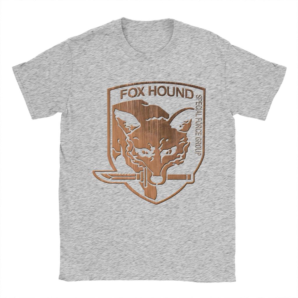 Grupo de Fuerzas Especiales Fox Hound Logo Metal Gear Solid Camiseta Camisetas Hippies Hombre Algodón Cuello Redondo 5XL Ropa Tops de Manga Corta