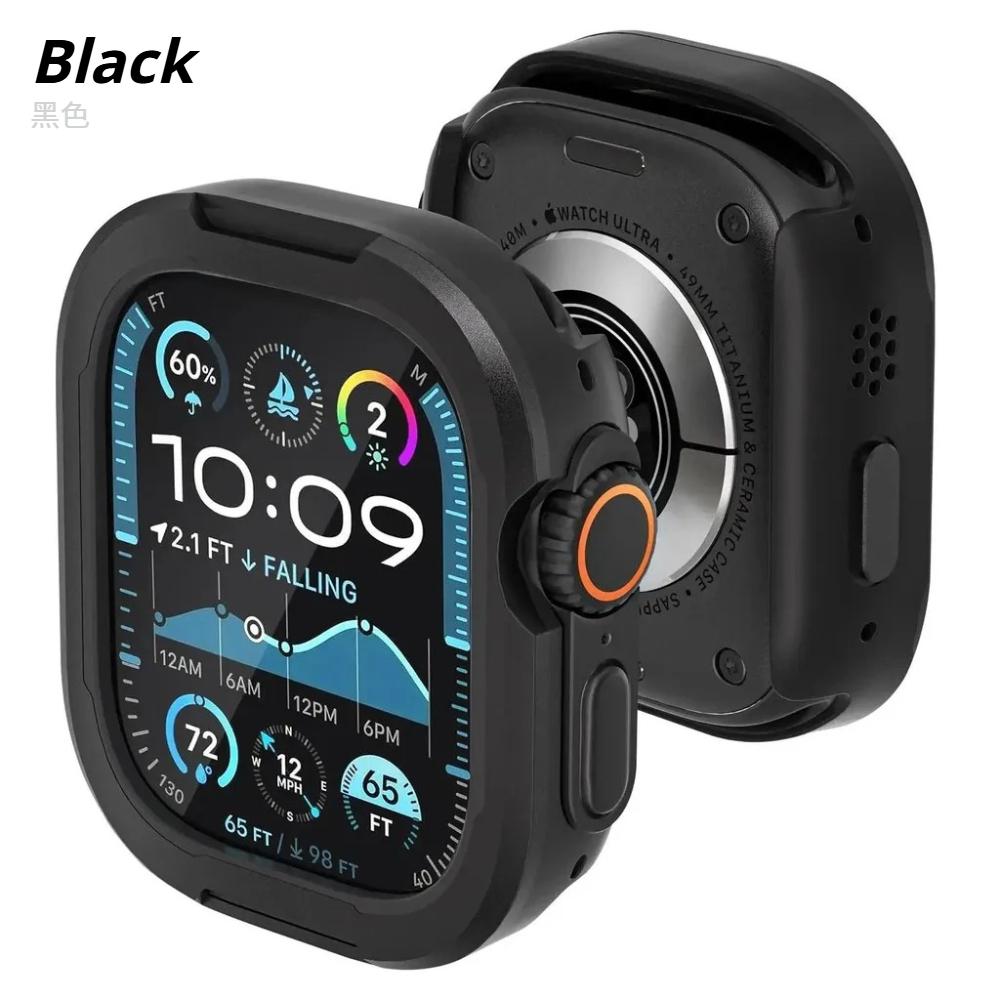 

Metal + TPU Case Protector Frame Cover For Apple Watch S11 46mm 42mm 45mm 44mm 40mm 41mm 38mm For iWatch Series 10 9 8 7 6 5 4 SE Ultra 2 49mm Ultra1/2/3 49mm чёрный