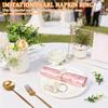25Pcs Pearl Style Napkin Ring Easy Cleaning Delicate Dinner Serviette Buckle Set for Anniversary Birthday Wedding