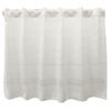SunnyDayFabric Sheer Cafe Approximately 110cm Wide X 70cm White with Border Curtain, Long,
