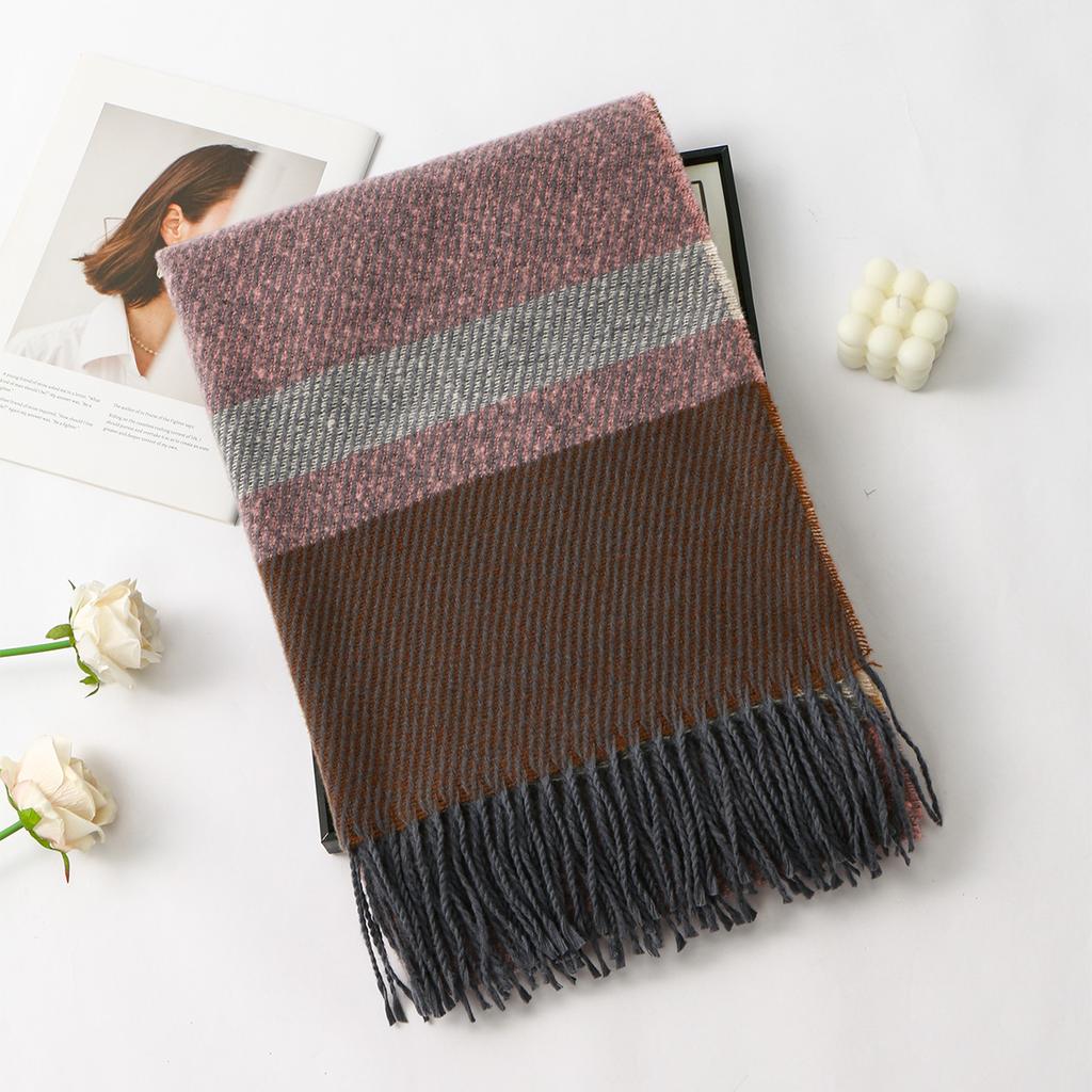 Warm Cashmere Blanket Women Travel Winter Scarf Fashion Plaid Pashmina Thick Shawl Wraps With Tassel Casual Bufanda Poncho New