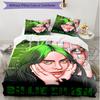 3-teiliges Bettbezug-Set (1 * Bettbezug + 2 * Kissenbezug, ohne Kern), Billie Eilish Druck Weiches Ganzjahres-Bettwäscheset, Dekoration für Schlafzimmer zu Hause Geschenk