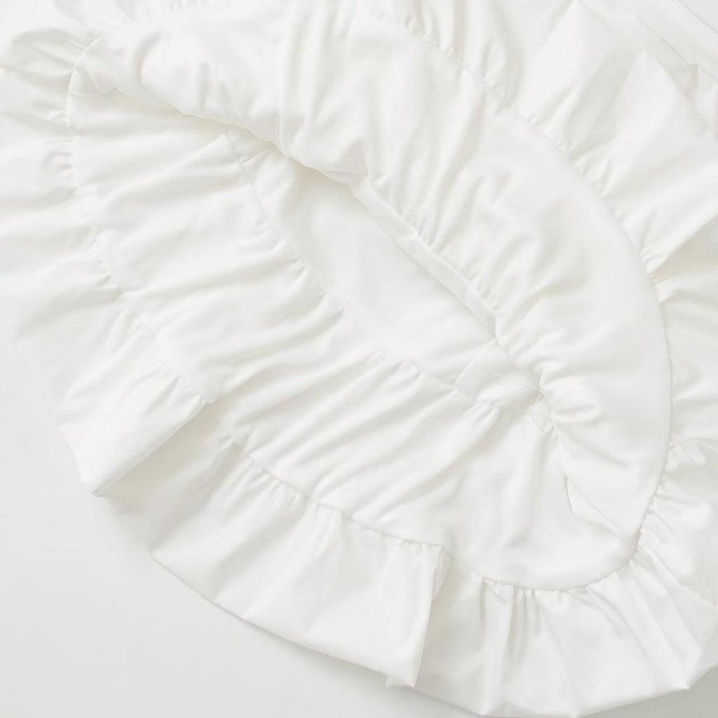 SAW Women's Fashion Strapless Wave Edge Poplin Top F7-8800