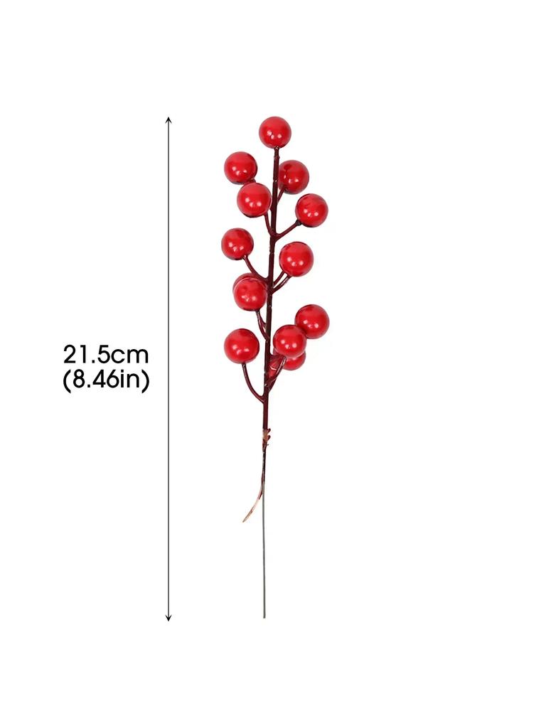 1-10 pièces Baies de Simulation de Noël 14 Baies Fleur Artificielle Fruit Cerisier Plantes Décoration Fête de Noël Maison Cadeau DIY