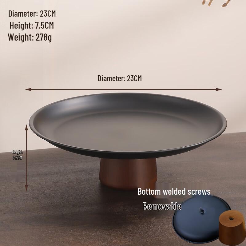 Nordic High-Foot Fruit and Dessert Plate Large 23cm