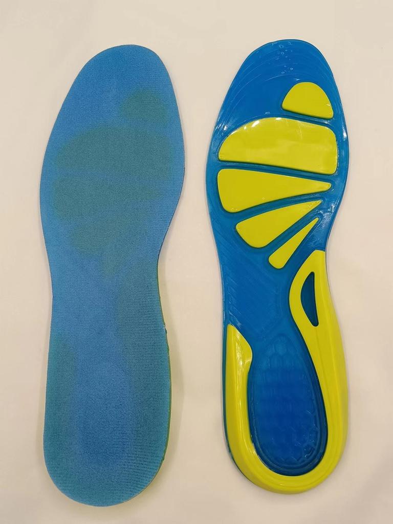 Unisex TPE Silicone Shock-Absorbing Anti-Slip Anti-Odor Sports Insoles for Pain Relief and Enhanced Performance
