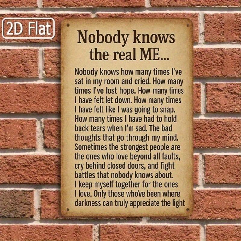 Vintage Metal Sign Wall Art Decor Inspiring Quote for Living Room