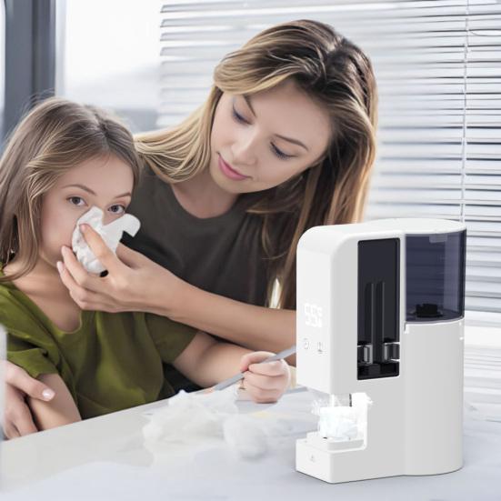 Ohřívač ručníků na obličej Automatický ohřívač jednorázových ručníků Nádržka na vodu 500 ml Přenosný parní hrnec na stlačené ručníky pro domácí lázně