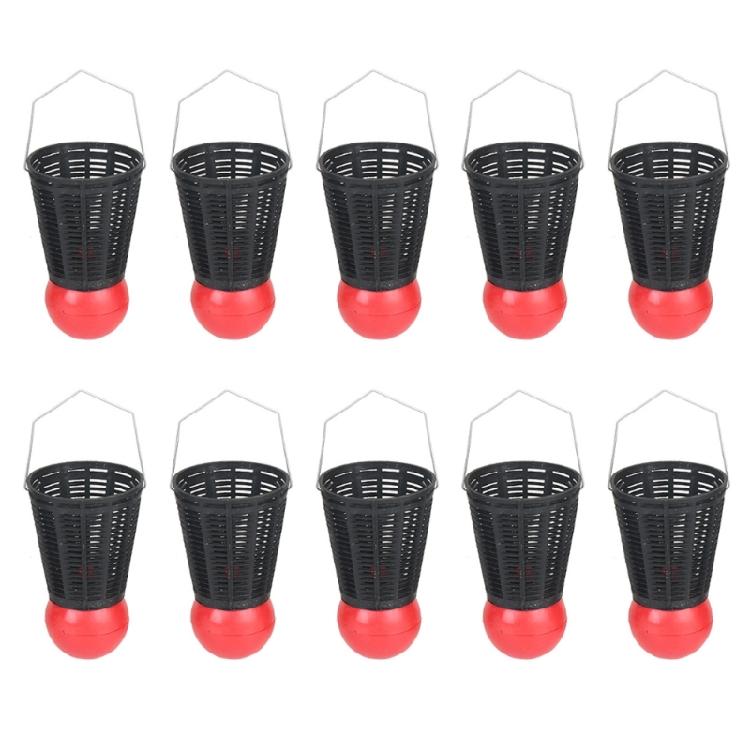 10Pcs Thrower Feeder Holder Fishing Lure Basket Cage Badminton Type Nesting Device Fishing Soft Baits Throwing Device