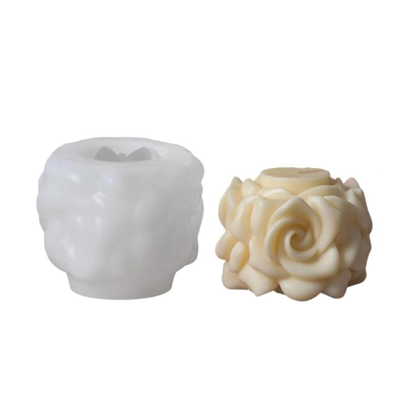 

3D Floral Cylinder Silicone Candle Molds for Epoxy Resin Candle Soap Home Decoration Making Gypsum Silicone Molds