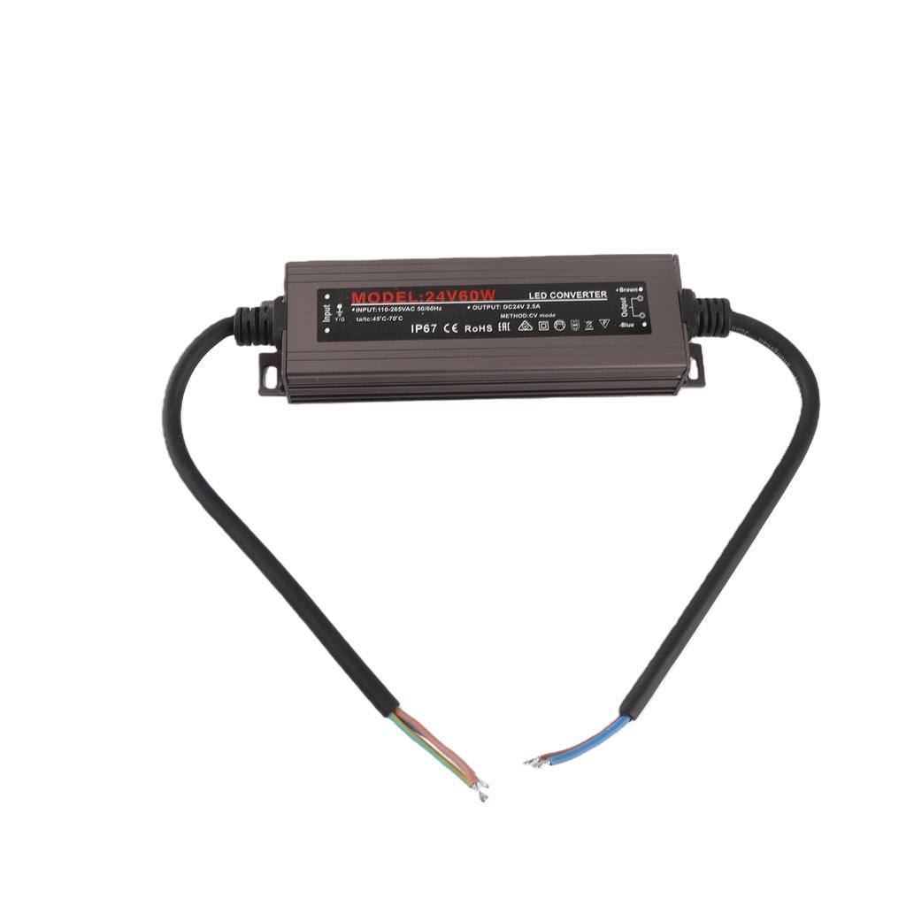 IP67 Water Resistant LED Driver Power Supply Adapter Constant Voltage Output for LED Strip Light Outdoor Lightbox Signboard