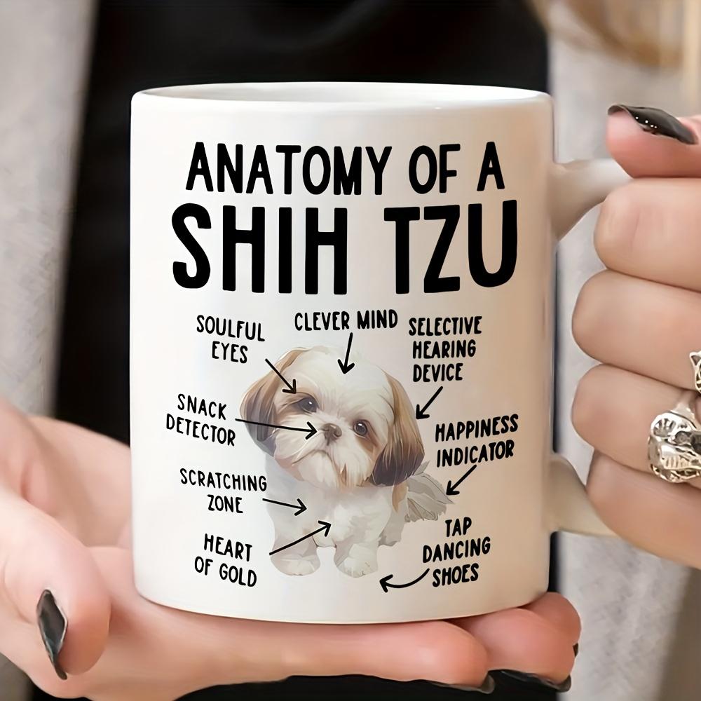 [Fun Coffee Cup] Shih Tzu Anatomy Fun Coffee Cup | Cute cartoon design, perfect gift 320ml