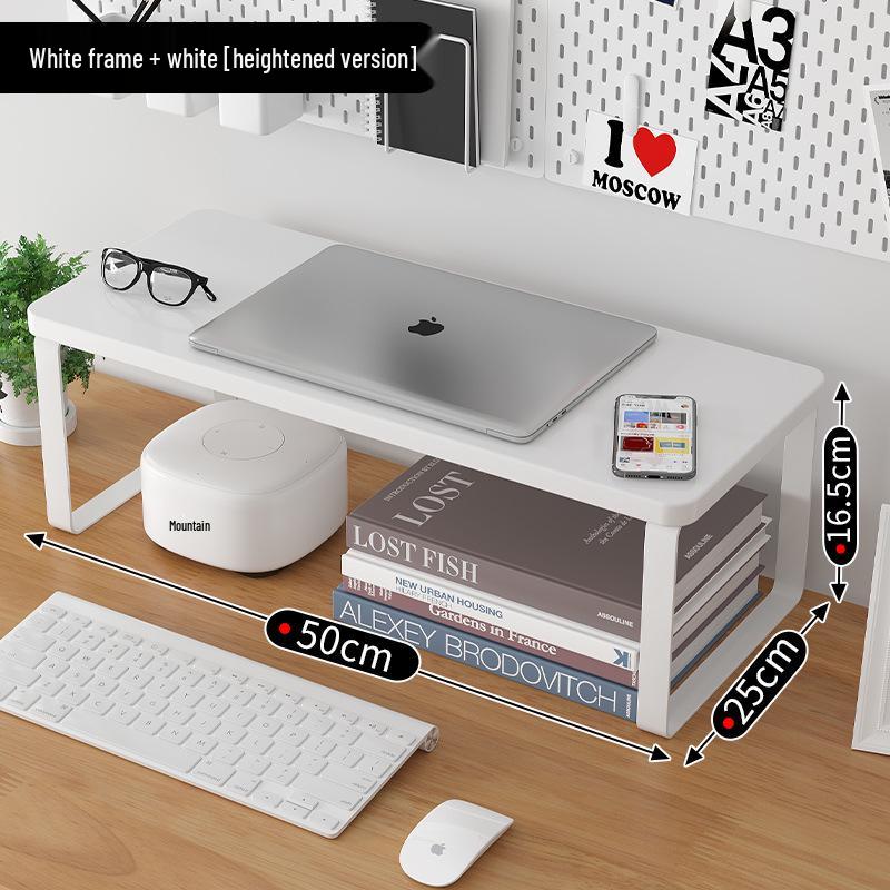 Wooden Desktop Laptop Monitor Riser and Storage Stand