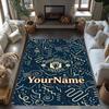Manchester Customizable Name Floor Mat Perfect for Foyer Dormitory Playrooms Decorate room Anti-slip Rug Anime Office Decor Birthday/Christmas Gift
