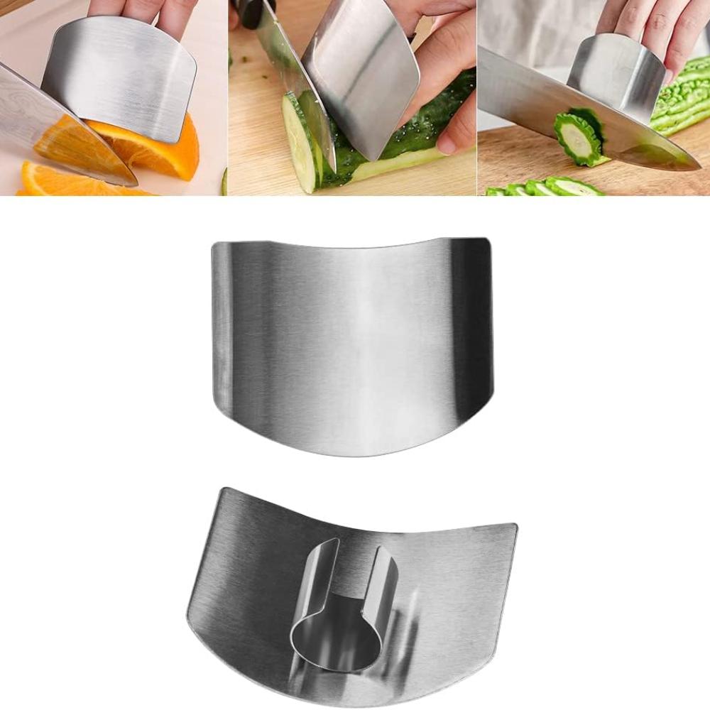 Stainless Steel Finger Guard, 2PCS Finger Protector Finger Guard For Cutting Kitchen Tool Protector Avoid Hurting When Cutting In Kitchens