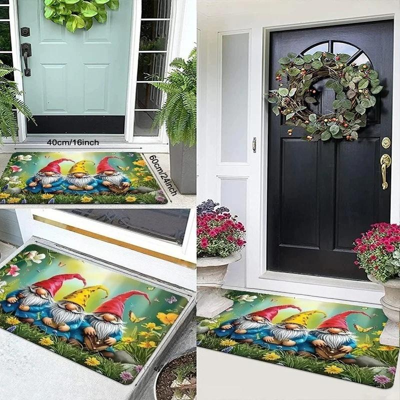 1PC Dwarf Pattern Door Mats Kitchen Rugs Non-Slip Pop Arts Design Living Room Rugs Bath Mat Carpet for Home Sink Laundry Decor
