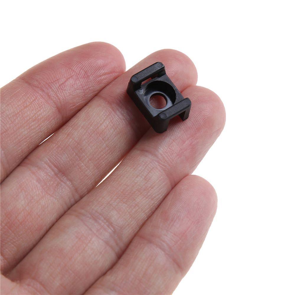 Black 4.5mm Cable Tie Base Saddle Type Mount Wire Holder