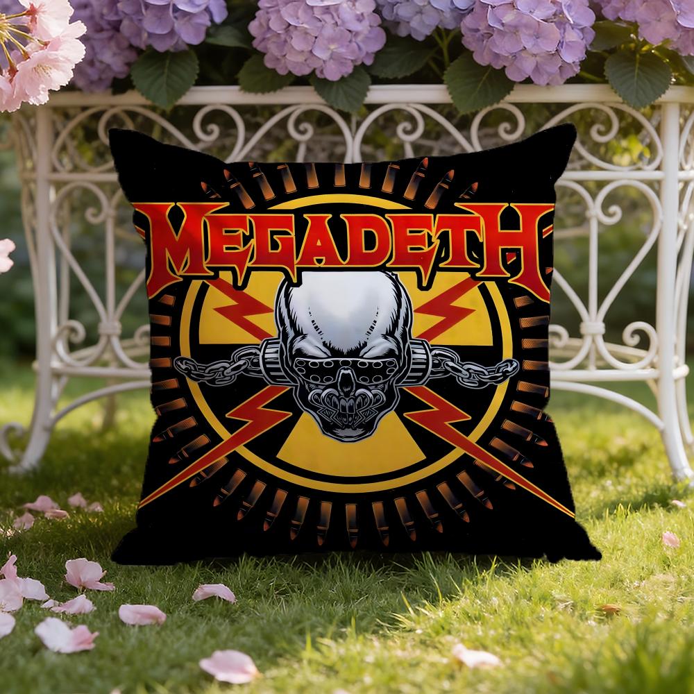 Band M-Megadeths Cushion Cover Home & Car Dual-Scene Pillow Cover: Reversible for Premium Comfort
