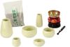 Naamukumachan Koubou Buddhist Altar Set Orin Incense Burner Ash For Modern Mini Buddhist Maple Yellow Set Set, Ceramic, 6-piece + Set, Included,