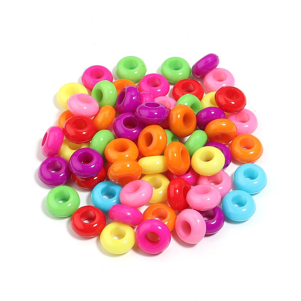 50-100pcs Acrylic Beads Mixed Color Abacus Loose Beads For Jewelry Making DIY Necklace Bracelet Phone Chain Keychain Accessories