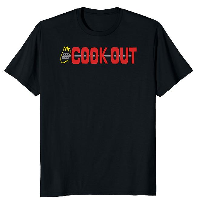 NEW LIMITED Cook Out American Logo Novelty Heavy Cotton Tee XXL