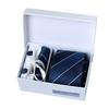 Men'S Six-Piece Formal Business Black 8Cm Striped Hand-Tie Groom Wedding Gift Box