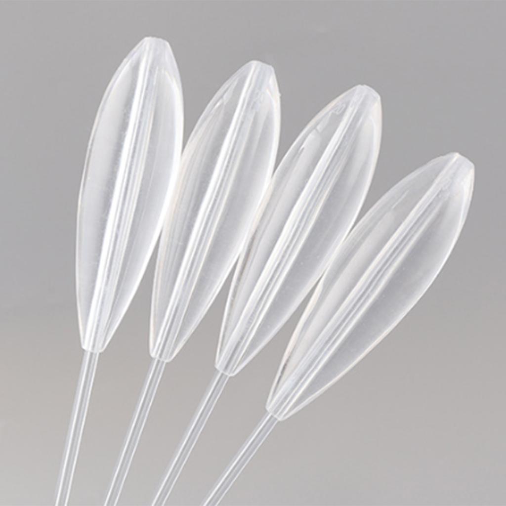 5Pcs Clear Acrylic Bombarda Fishing Floats Plastic Casting Bombarda Sinking Fly Fishing Spinning Floats Casting Bobbers