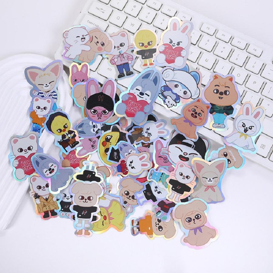 50 Pieces Of Skzoo Sticker Scrapbook, Portable Cartoon Notebook,Stray Kids Graffiti Balloons, Children'S Stickers, Girl Gift