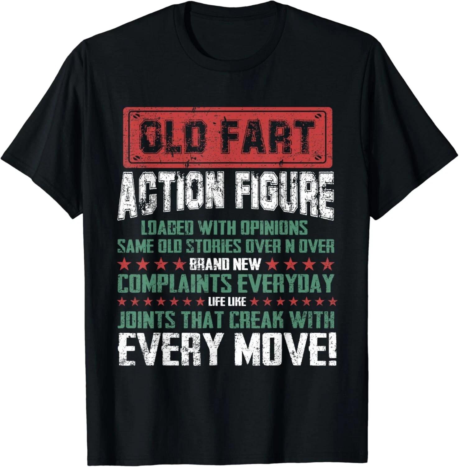 

Old Fart Action Figure Vintage Distressed Retirement Gift Unisex T-Shirt 4XL