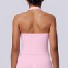 Solid Color Halterneck Beautiful Back Tight Sports Vest Sports Running Fitness Yoga Clothing Tops For Women